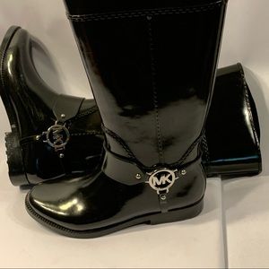 Michael Kors black rain boots
